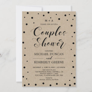 Kraft Paper & confetti   Weddenschappen voor paren Kaart