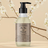 Kraft paper cosmetics bottle label 4 oz