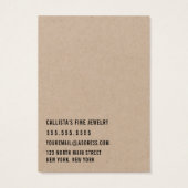 Kraft Paper Cursive Multiple Earring Display Kaart (Achterkant)