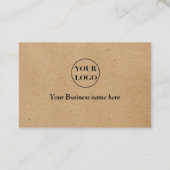 Kraft paper custom logo, bedankt visitekaartje (Achterkant)