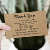 Kraft paper custom logo, bedankt visitekaartje