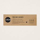 Kraft paper custom logo dank u visitekaartje (Achterkant)