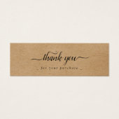 Kraft paper custom logo dank u visitekaartje (Voorkant)