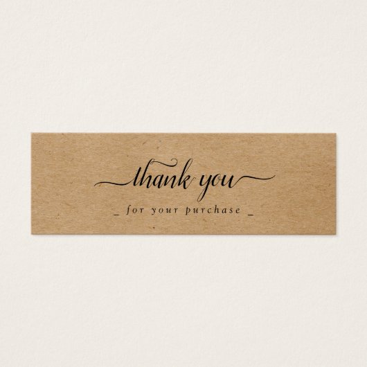 Kraft paper custom logo dank u visitekaartje (Voorkant)