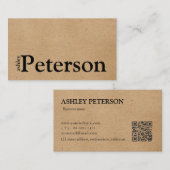 Kraft paper custom logo dank u visitekaartje (Voorkant / Achterkant)