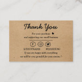 Kraft paper custom logo dank u visitekaartje (Voorkant)