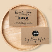Kraft paper custom logo dank u visitekaartje
