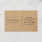 Kraft Paper Custom Logo Dank u Visitekaartje. Visitekaartje (Achterkant)