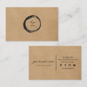 Kraft Paper Custom Logo Dank u Visitekaartje. Visitekaartje (Voorkant / Achterkant)