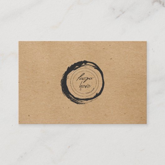 Kraft Paper Custom Logo Dank u Visitekaartje. Visitekaartje (Voorkant)