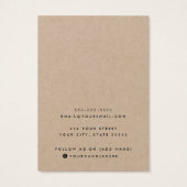 Kraft paper Custom logo earing display card Visitekaartje (Achterkant)