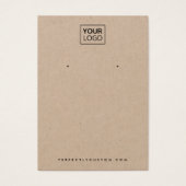 Kraft paper Custom logo earing display card Visitekaartje (Voorkant)