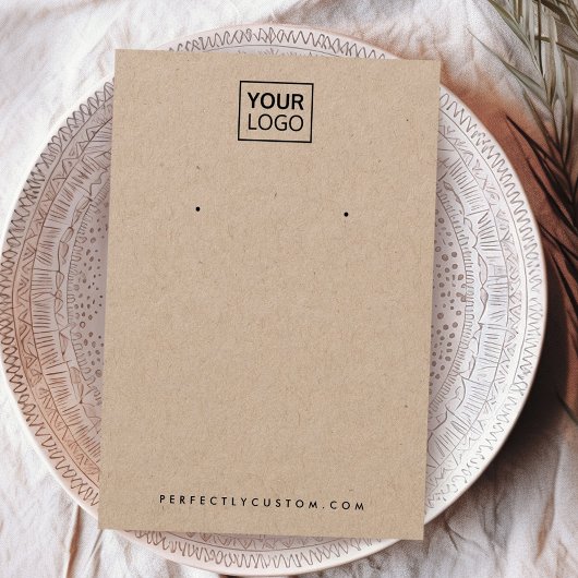 Kraft paper Custom logo earing display card Visitekaartje
