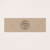 Kraft paper Custom logo stud earing display card Mini Visitekaartjes (Voorkant)