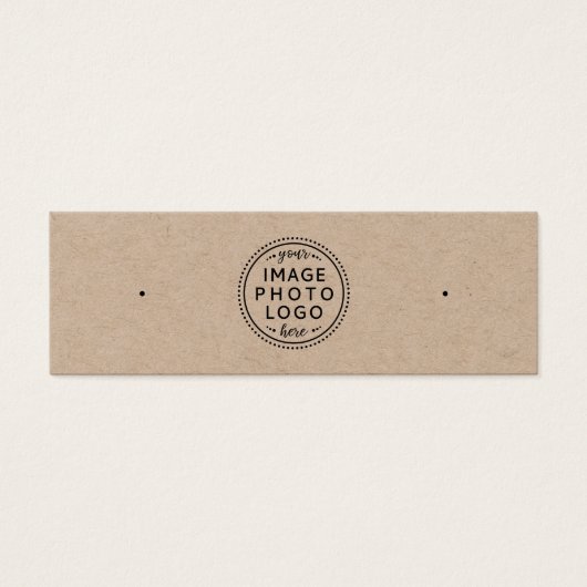 Kraft paper Custom logo stud earing display card Mini Visitekaartjes (Voorkant)