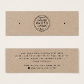 Kraft paper Custom logo stud earing display card Mini Visitekaartjes (Voorkant /achterkant)