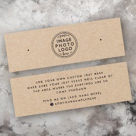 Kraft paper Custom logo stud earing display card Mini Visitekaartjes