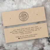 Kraft paper Custom logo stud earing display card Mini Visitekaartjes