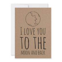 Kraft Paper Cute Moon Funny Valentijnsdag