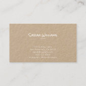 Kraft paper donut bakkerij snoeit schattig visitek visitekaartje (Achterkant)