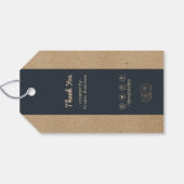 Kraft Paper Donut Gift Labels Cadeaulabel (Achterkant Horizontaal)