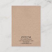 Kraft paper earning display card visitekaartje (Achterkant)