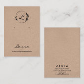 Kraft paper earning display card visitekaartje (Voorkant / Achterkant)