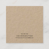 Kraft Paper Earning Display | Wilde bloemen Vierkante Visitekaartje (Achterkant)