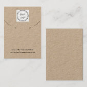 Kraft Paper Earning & Ketting Display Your Logo Visitekaartje (Voorkant / Achterkant)