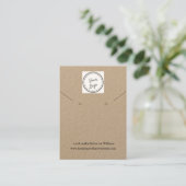 Kraft Paper Earning & Ketting Display Your Logo Visitekaartje (Staand voorkant)