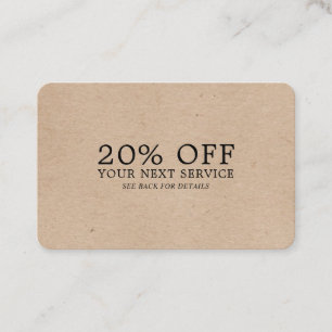 Kraft Paper-effect - Discount Voucher Kortingskaartje