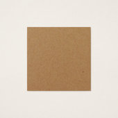 Kraft Paper Effect Earring Holder, Jewelry Display Vierkante Visitekaartjes (Achterkant)