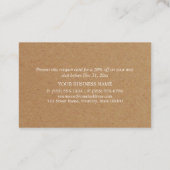 Kraft Paper Effect - Kortingsbon Kortingskaartje (Achterkant)