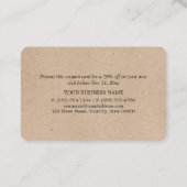 Kraft Paper Effect - Kortingsbon Kortingskaartje (Achterkant)
