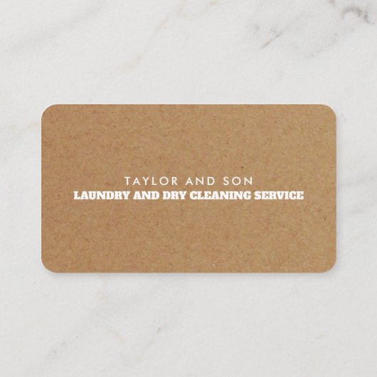 Kraft Paper Effect - Loyalty Kaart (Achterkant)