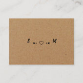 Kraft Paper-effect, sparen de datum Informatiekaartje (Achterkant)