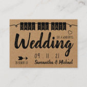 Kraft Paper-effect, sparen de datum Informatiekaartje (Voorkant)