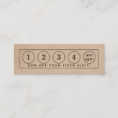 Kraft Paper Effect Strip — Loyalty Kaart (Voorkant)