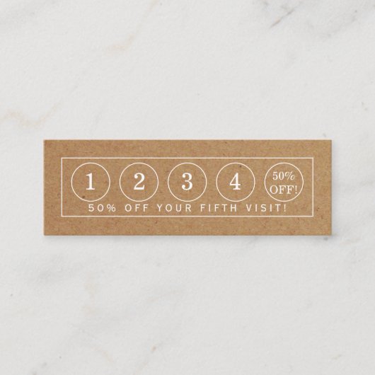Kraft Paper Effect Strip — Loyalty Kaart (Voorkant)
