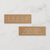 Kraft Paper Effect Strip — Loyalty Kaart (Voorkant / Achterkant)
