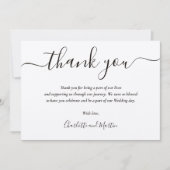 Kraft Paper Elegant modern script Bedankkaart (Voorkant)