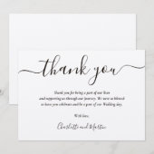 Kraft Paper Elegant modern script Bedankkaart (Voorkant / Achterkant)
