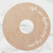 Kraft Paper en ze wonen altijd goed Wijnglaslabel (Voorkant)