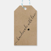 Kraft paper floral Bedankt voor het Gift Label Cadeaulabel (Achterkant)