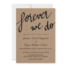 Kraft Paper for ever we Script Rustic Wedding