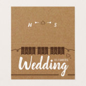  Kraft Paper, foto sparen de Datum Kaart Visitekaartje (Buitenkant ongevouwen)