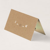  Kraft Paper, foto sparen de Datum Kaart Visitekaartje (Achterkant)