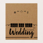  Kraft Paper, foto sparen de Datum Kaart Visitekaartje (Buitenkant ongevouwen)