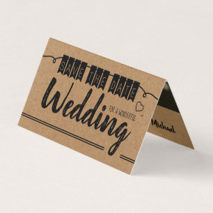 Kraft Paper, foto sparen de Datum Kaart Visitekaartje