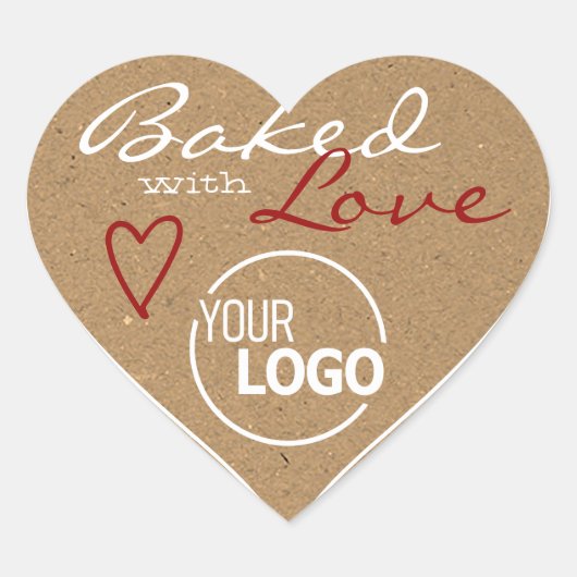 Kraft Paper gemaakt met Sjabloon van het liefdesha Hart Sticker (Voorkant)